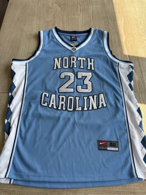 Vintage Nike UNC Jordan Jersey Men’s M Sz 48 STITCHED Lettering & Numbers - Image 1 of 4