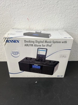 Jensen Docking Digital Music System Alarm Clock for iPod JiMS-100 NEW IN BOX - Image 1 of 4