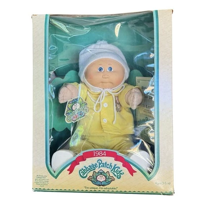 Vintage Cabbage Patch Kids Bald Boy 1984 In Box Vintage Birth Certificate New - Image 1 of 4