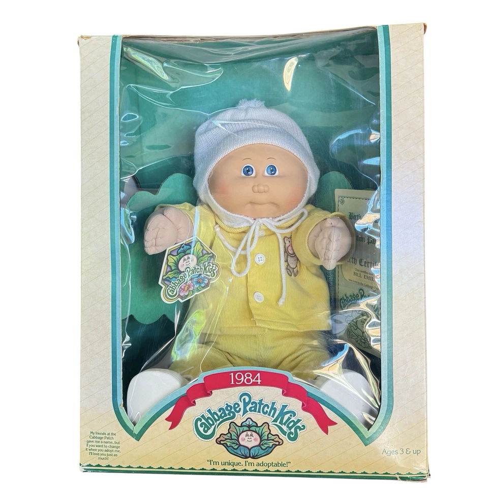 1984 Cabbage Patch Kids Doll Katherine Krysta Green Eyes Coleco 3900 w/Box CPK