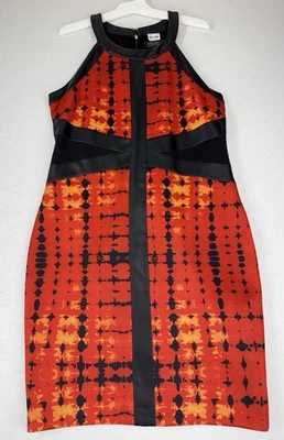 Vestido para mujer Thalia Sodi M Slevlss halter rojo/negro imitación cuero ajustado sexy nuevo Foto 1 de 4