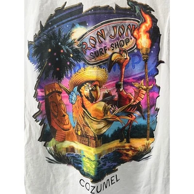 Camiseta De Colección Ron Jon Surf Shop Cozumel Gráfico Sin Mangas Tropical Loro M Foto 1 de 4
