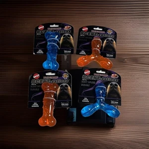 4 Pack, Spot Scent-Sations Scent Infused Dog Toy Trident & Bone Bacon Flavor 5" - Picture 1 of 6