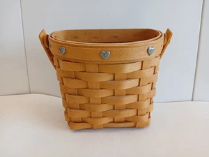 Longaberger Sweetheart Love Notes Holzkorb mit Henkel 2001 Country Valentinstag - Bild 1 von 15
