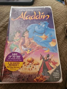 Aladdin VHS 1992 Walt Disney Classic Black Diamond Sealed Vintage New - Picture 1 of 5
