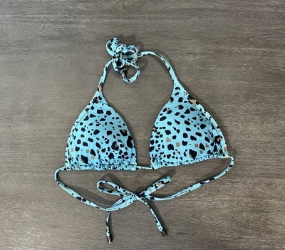 Victoria's Secret Bikini Traje de Baño Top Azul Verde Negro Dorado Leopardo Mediano Nuevo sin Etiquetas Foto 1 de 3