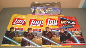 3 Lays, 1 Doritos promo bags - Star Wars E2 Attack of the Clones - Picture 1 of 1