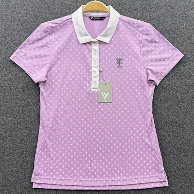 Camiseta polo Levelwear para mujer pequeña rosa blanca Toronto Golf Club manga corta Foto 1 de 4