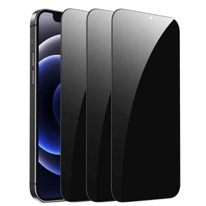 3X Pour iPhone 16 15 14 13 12 Pro Max Verre de Confidentialité Protecteur d'écran + Objectif Caméra - Photo 1 sur 11