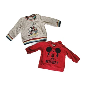 Disney Baby Sweatshirt 12 Months Set Of 2 Embroidered Graphic - Picture 1 of 5