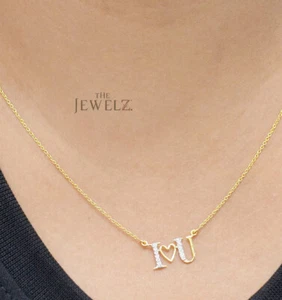 14K Gold 0.09 CT VS/F-G Diamond I Love You Pendant Necklace - The Jewelz - Picture 1 of 6