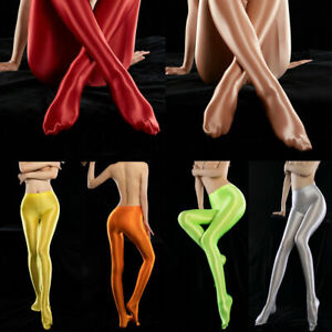 Women Sexy Shiny Glossy Spandex Stockings Opaque Pantyhose Sports Fitness Tights