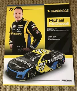 Nascar Cup Driver #71 Michael McDowell Gainbridge 2025 Postcard - Picture 1 of 2
