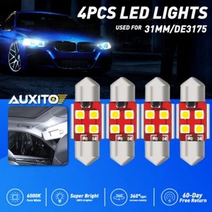 AUXITO CANBUS 4 piezas 31 mm Festón LED DE3175 mapa/cúpula bombillas interiores 6000K - Imagen 1 de 9
