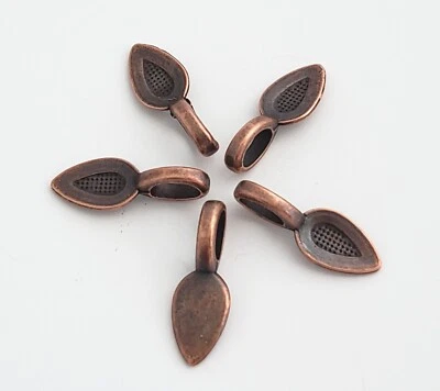 Pegamento de color cobre en fianzas - mediano - cantidad 10 - aleación envío desde WI, EE. UU. (348-C) Foto 1 de 4