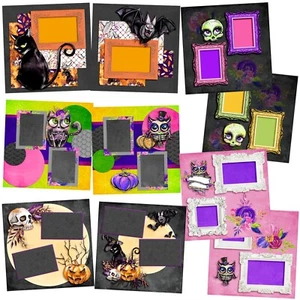 CREATURES OF HALLOWEEN - Scrapbook Layout Set - Picture 1 of 6