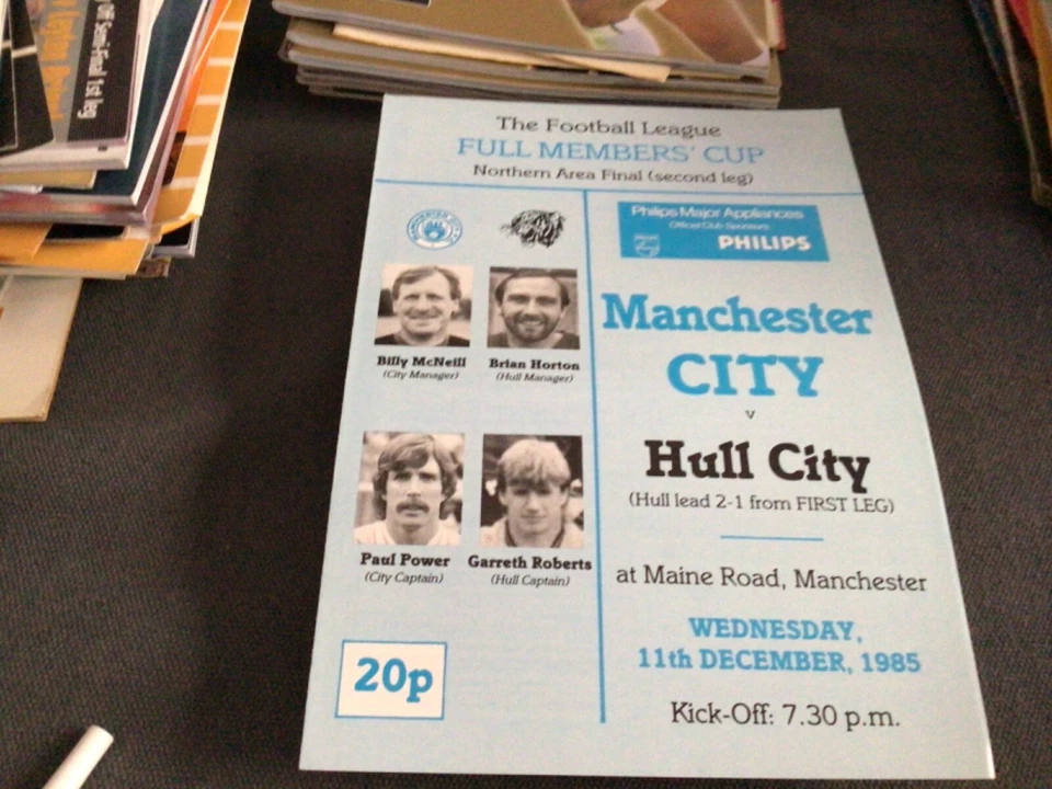 Manchester City v Hull city 11/12/85 Full members Area final 2nd-leg xx - Image 1 of 1