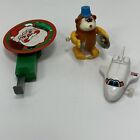 Vtg Wind Up Tin Toy Push Santa Spinning Wheel Tomy Monkey Cymbals Plane READ