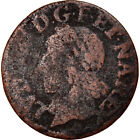[#840033] Coin, France, Louis Xiii, Double Tournois, 1643, F(12-15), Copper, Cgk