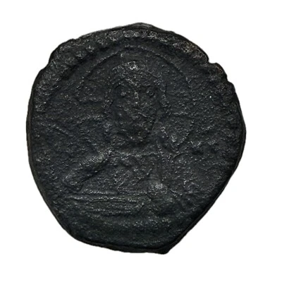 Christ Follis AE Anónimo Clase G Imperio Bizantino 1065-1071 dC, Madre de Dios Foto 1 de 4