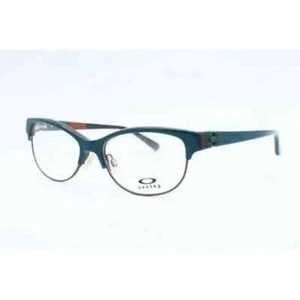 New Oakley OX 1108-0452 Cat Eye Dark Green Eyeglasses Transparent Lenses 52mm - Picture 1 of 6