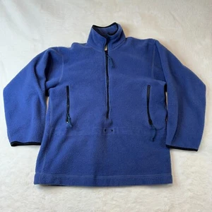 REI Sweater Adult Medium Blue Fleece Half Zip Hiking Outdoors Pullover - Picture 1 of 7