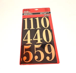 mailbox mylar numbers black & gold 3" inch self-stick golden number - Picture 1 of 3