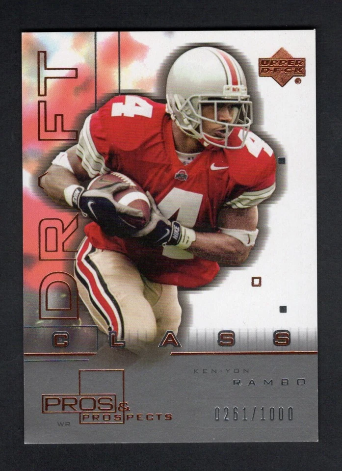 2001 Upper Deck Pros and Prospects #124 Ken-Yon Rambo RC Dallas Cowboys /1000 - Image 1 of 2