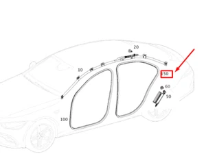 MERCEDES-BENZ AMG GT X290 Rear Left Door Seal Rubber A29069703009G44 NEW GENUINE - Picture 1 of 2