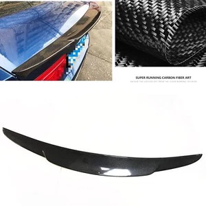 1pc Real Carbon Fiber Rear Trunk Spoiler Wing Lip For Jaguar XE XEL 2015-2018 - Picture 1 of 6