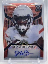 Dontayvion Wicks 2023 Leaf Metal Orange Auto 2/2  Green Bay Packers RC Rookie