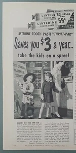1951 Lambert pharmaceutical Listerine toothpaste little boy cowboy suit gun ad - Picture 1 of 1