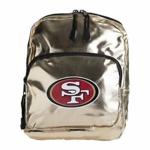 NFL San Francisco 49ers Shinny Mini-Backpack Gold 9" x 7.5" x 3.25" Cover