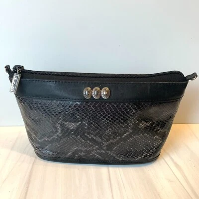 Bolso sin asas de cuero de serpiente Brighton vintage bolsa de cosméticos sin correa Foto 1 de 4