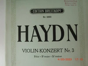 HAYDN  Violine-Konzert Nr. 3 B dur  Edition Breitkopf  Nr. 2893 - Bild 1 von 4
