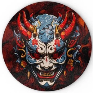 Hannya Demon Mask - Glass Chopping Board, Japanese Vengeful Spirit, Evil Gothic - Picture 1 of 9