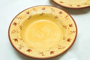 Rimmed Pasta Bowls Fitz & Floyd Del Vino Grapevine Retired - Picture 1 of 10