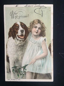 CPA carte postale Fantaisie enfant chien - Picture 1 of 2