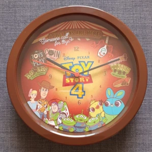 Disney Pixar Toy Story 4 Woody Forky Quartz Wall Clock With Box BANDAI JAPAN - Picture 1 of 10