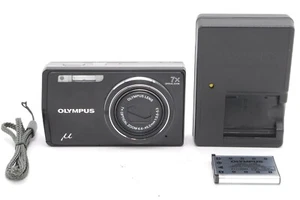*MINT* OLYMPUS μ-7000 black MJU 12MP Digital Camera Battery Charger From JAPAN - Picture 1 of 9