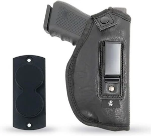 COMBO IWB Gun Holster+MAGNET -By PH | Concealed Carry | Soft Interior PU Leather - Picture 1 of 8
