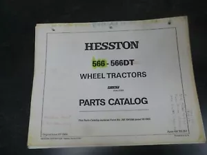 Libro manual catálogo de piezas de tractor de ruedas New Holland Fiat Hesston 566 566DT - Imagen 1 de 1
