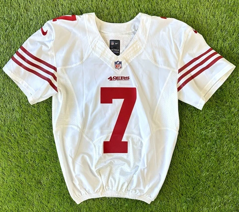 San Francisco 49ers Colin Kaepernick Team Issued QB Cut NFL Football Jersey 42 Cover