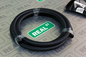 Vibrant Performance -10 AN (0.56 ID) Black Nylon Braided Flex Hose 10 Foot Roll - Picture 1 of 9