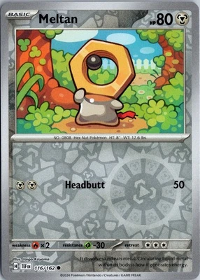 Meltan - - SV05: Temporal Forces #116/162 Reverse Holo Common - Image 1 of 2