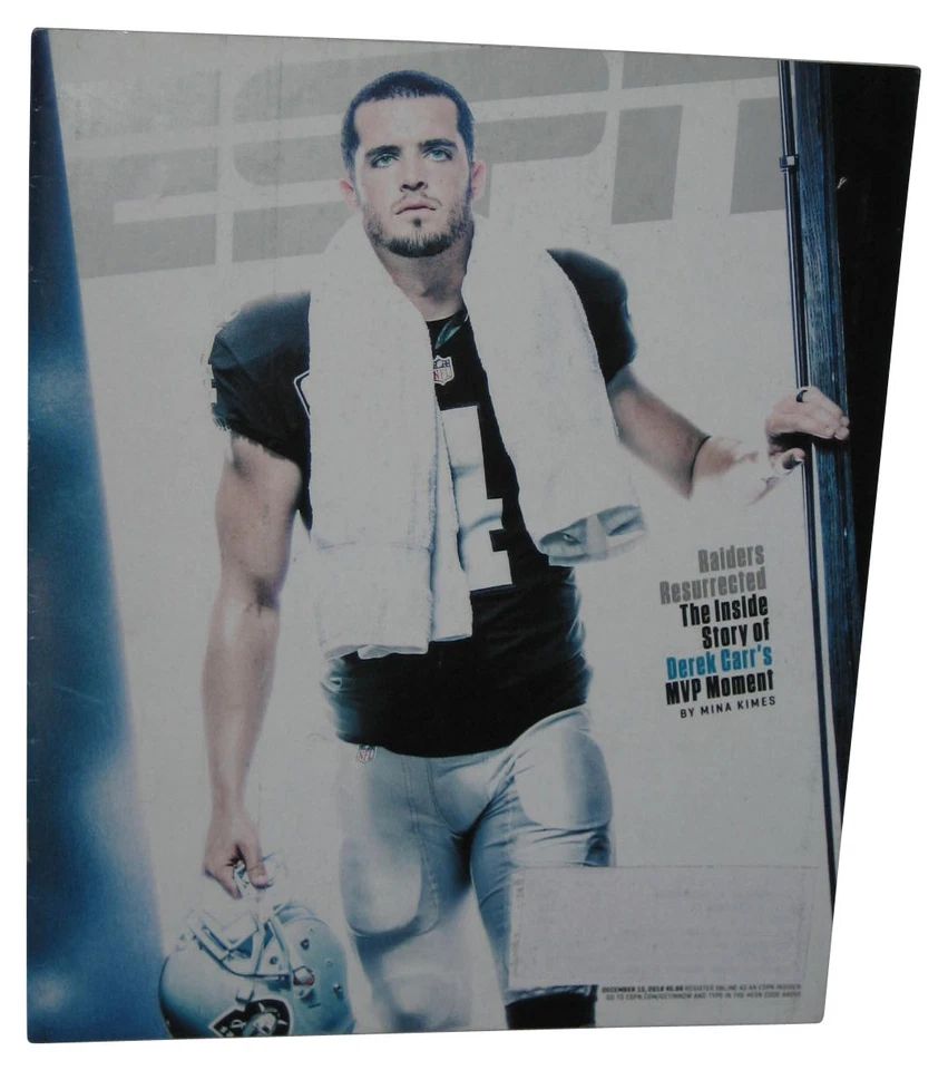 ESPN December 12 2016 Magazine Book - (Raiders Resurrected Derek Carr Cover) - Image 1 of 1