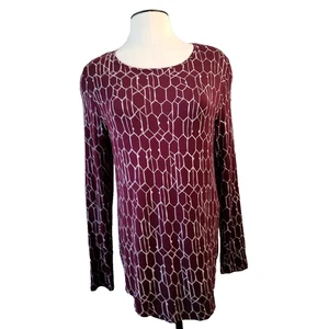 Apt. 9 Essentials Women Basic Pullover Top Size Large Brown Long Sleeve Tagless - Picture 1 of 6