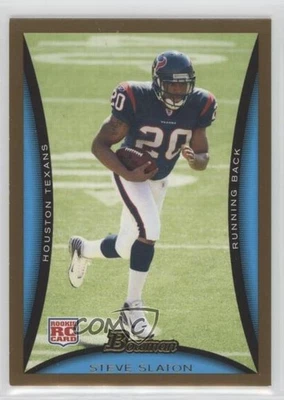 2008 Bowman Gold Steve Slaton #189 Rookie RC - Image 1 of 2