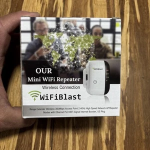 WIFI BLAST Wireless Repeater Wi-Fi Range Extender 300Mbps WiFi Blast Amplifier - Bild 1 von 8