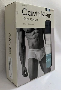 CALVIN KLEIN 100% Cotton  BRIEFS 3 PACK Classic SIZE  XXL  2XL Mens Underwear - Picture 1 of 9